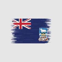 escova de bandeira das ilhas falkland. bandeira nacional vetor