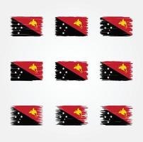 pincel de bandeira de papua nova guiné. bandeira nacional vetor