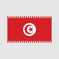 vetor de bandeira da tunísia. bandeira nacional