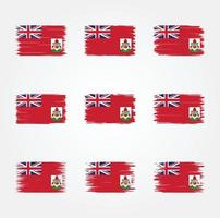 escova de bandeira das bermudas. bandeira nacional vetor