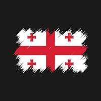 pincel de bandeira da geórgia. bandeira nacional vetor