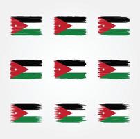 escova de bandeira da jordânia. bandeira nacional vetor