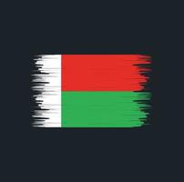 pincel de bandeira de madagascar. bandeira nacional vetor