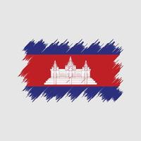 escova de bandeira do camboja. bandeira nacional vetor