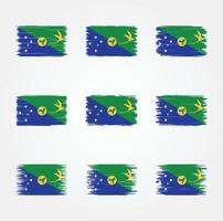 escova de bandeira das ilhas de natal. bandeira nacional vetor