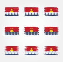 escova de bandeira de kiribati. bandeira nacional vetor