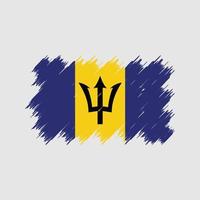 escova de bandeira de barbados. bandeira nacional vetor