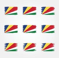 escova de bandeira de seychelles. bandeira nacional vetor