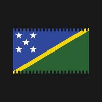 vetor de bandeira das Ilhas Salomão. bandeira nacional