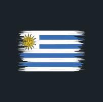 pincel de bandeira do uruguai. bandeira nacional vetor