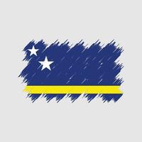 pincel de bandeira de curaçao. bandeira nacional vetor