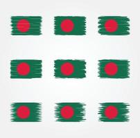 escova de bandeira de bangladesh. bandeira nacional vetor