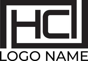 design de vetor de logotipo de monograma hci