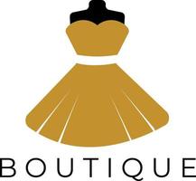 logotipo da boutique de vestidos vetor