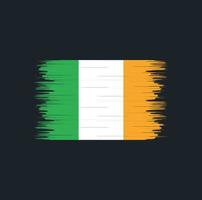 pincel de bandeira da irlanda. bandeira nacional vetor