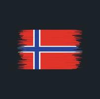 escova de bandeira da noruega. bandeira nacional vetor