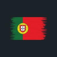 pincel de bandeira de portugal. bandeira nacional vetor