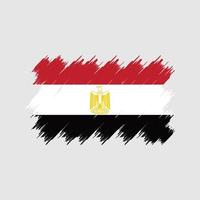 pincel de bandeira do Egito. bandeira nacional vetor