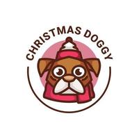 gráfico de ilustração vetorial de cachorrinho de natal, bom para design de logotipo vetor