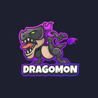 gráfico de ilustração vetorial de dragomon, bom para design de logotipo vetor