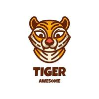 gráfico de ilustração vetorial de tigre, bom para design de logotipo vetor