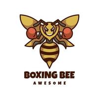 gráfico de ilustração vetorial de abelha de boxe, bom para design de logotipo vetor