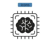 ícones de chip símbolo elementos vetoriais para web infográfico vetor