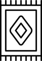 ícone de contorno do tapete vetor