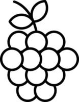 ícone de contorno de uvas vetor