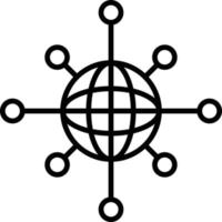 ícone de contorno de conectividade vetor