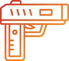 estilo de ícone de pistola vetor