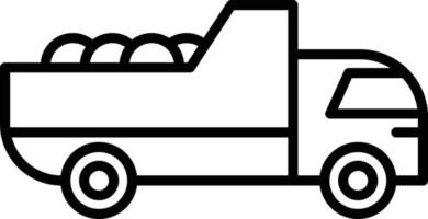 ícone de contorno de caminhão vetor