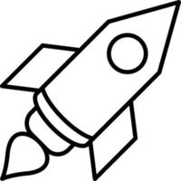 ícone de contorno de foguete vetor