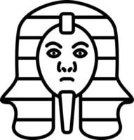 ícone de contorno do faraó vetor
