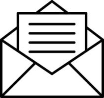ícone de contorno de envelope vetor