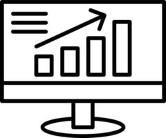 ícone de contorno de crescimento lcd vetor