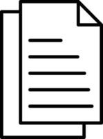 ícone de contorno do documento vetor