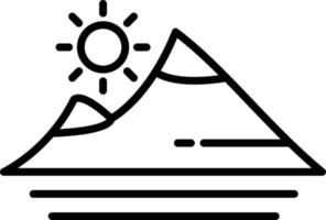 ícone de contorno de montanha vetor