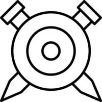 ícone de contorno de escudo vetor