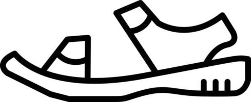 ícone de contorno de sandália vetor