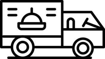 ícone de contorno do caminhão de entrega vetor
