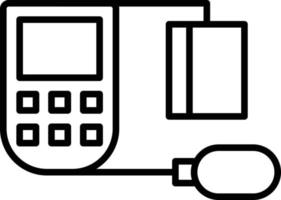 ícone de contorno do esfigmomanômetro vetor