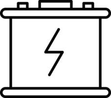 ícone de contorno da bateria vetor
