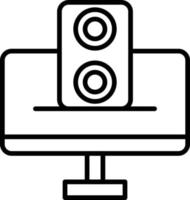 ícone de contorno de alto-falante vetor