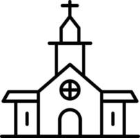 ícone de contorno da igreja vetor