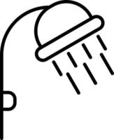 ícone de contorno do chuveiro vetor