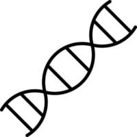 ícone de contorno de DNA vetor