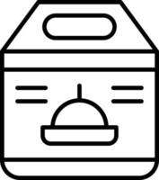 ícone de contorno de entrega de comida vetor