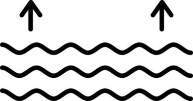 ícone de contorno de maré alta vetor