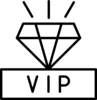 ícone de contorno de diamante vetor